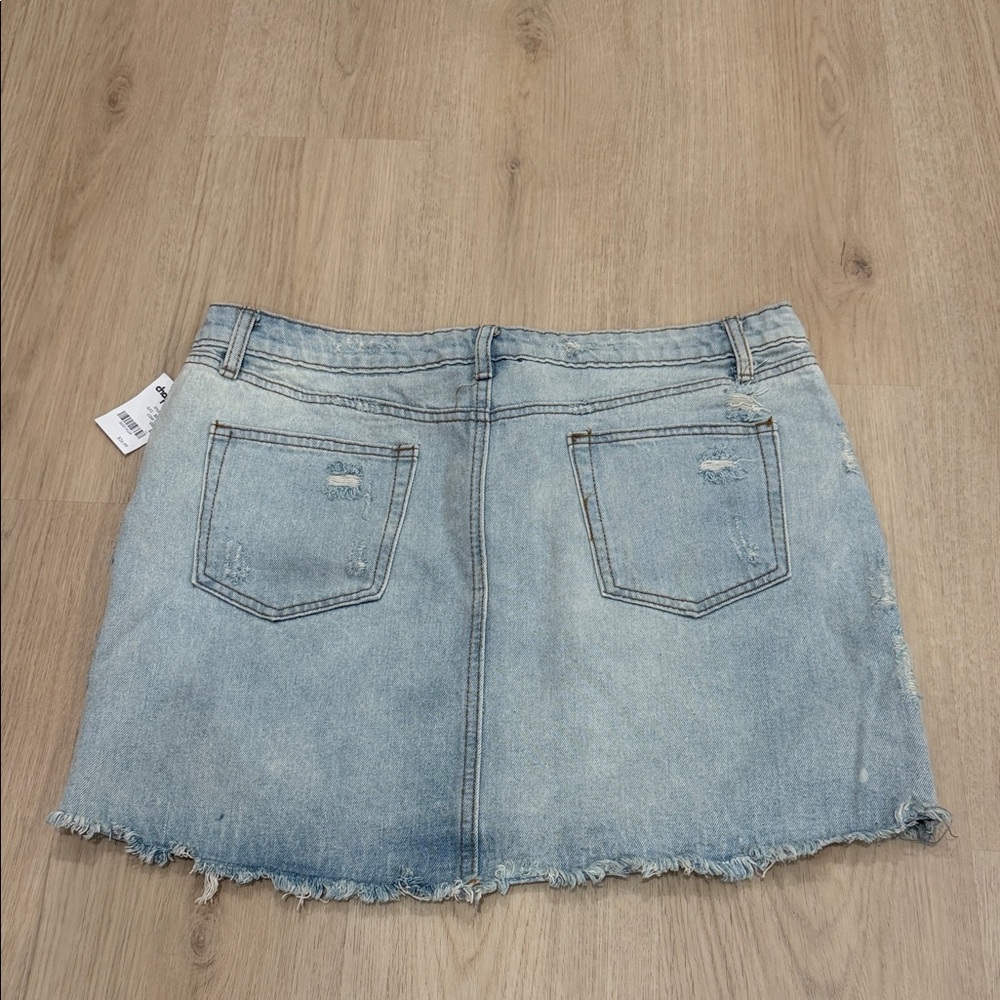 NWT Refuge Large Denim Mini Skirt - Picture 6 of 7